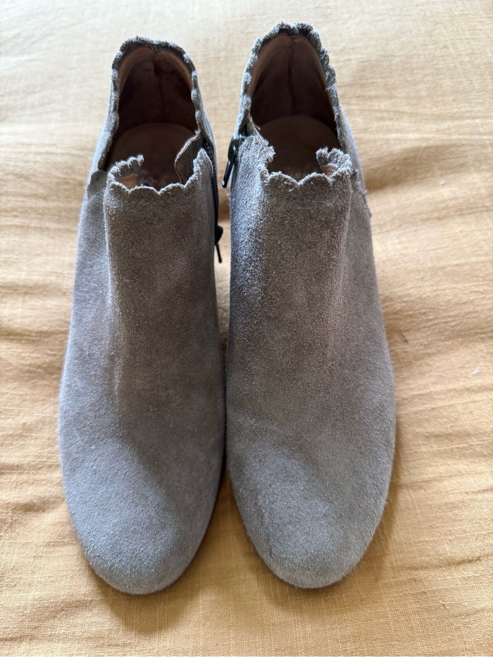 Jack Rogers Women's Suede Scallop Ankle Boots - Olive Green
